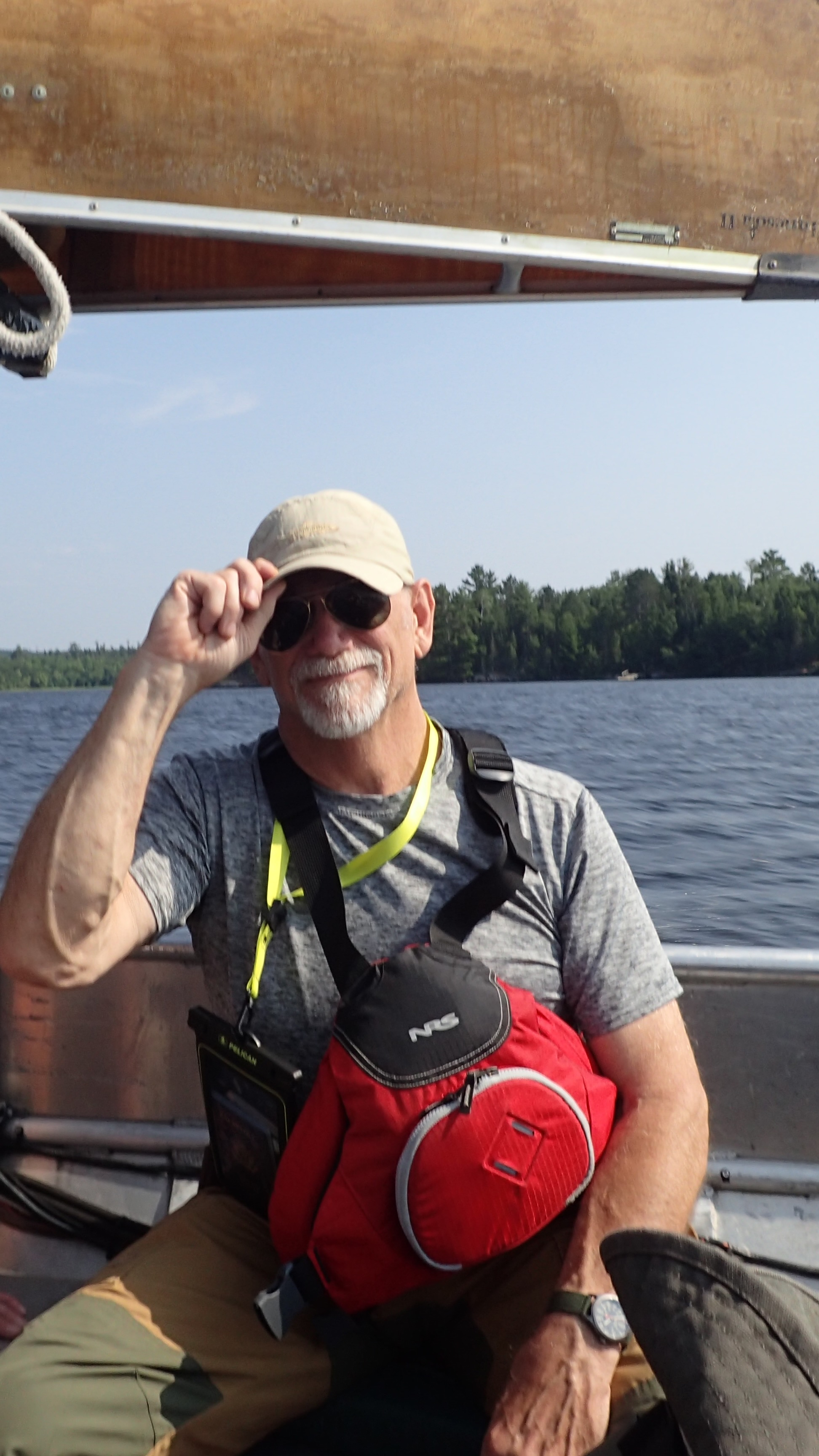 Royce in Zup's boat on the way to Canadian customs 2025-08-05 15:56