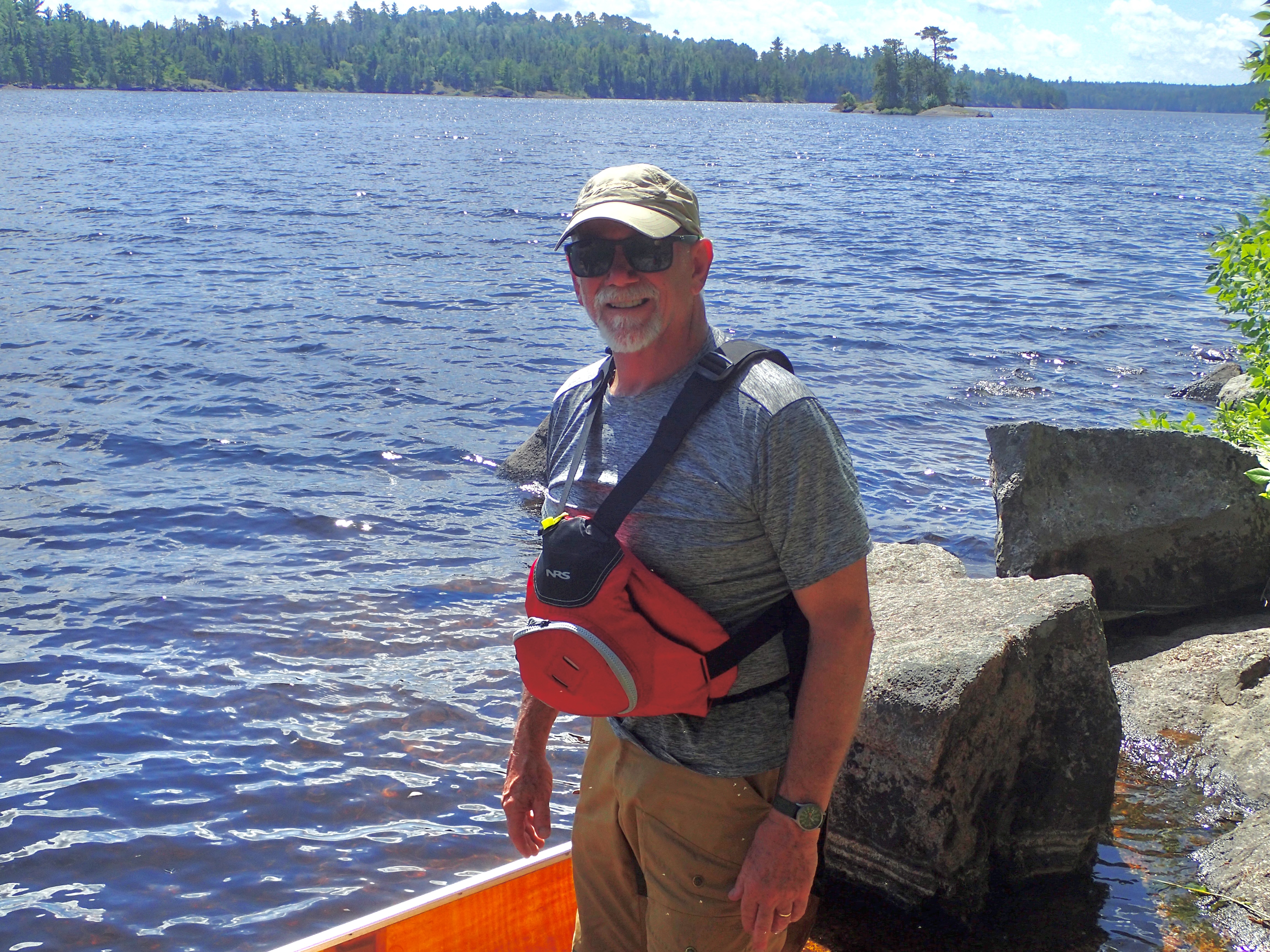 Royce lunch break on Crooked Lake north of Thursday Bay 2025-08-07 12:48