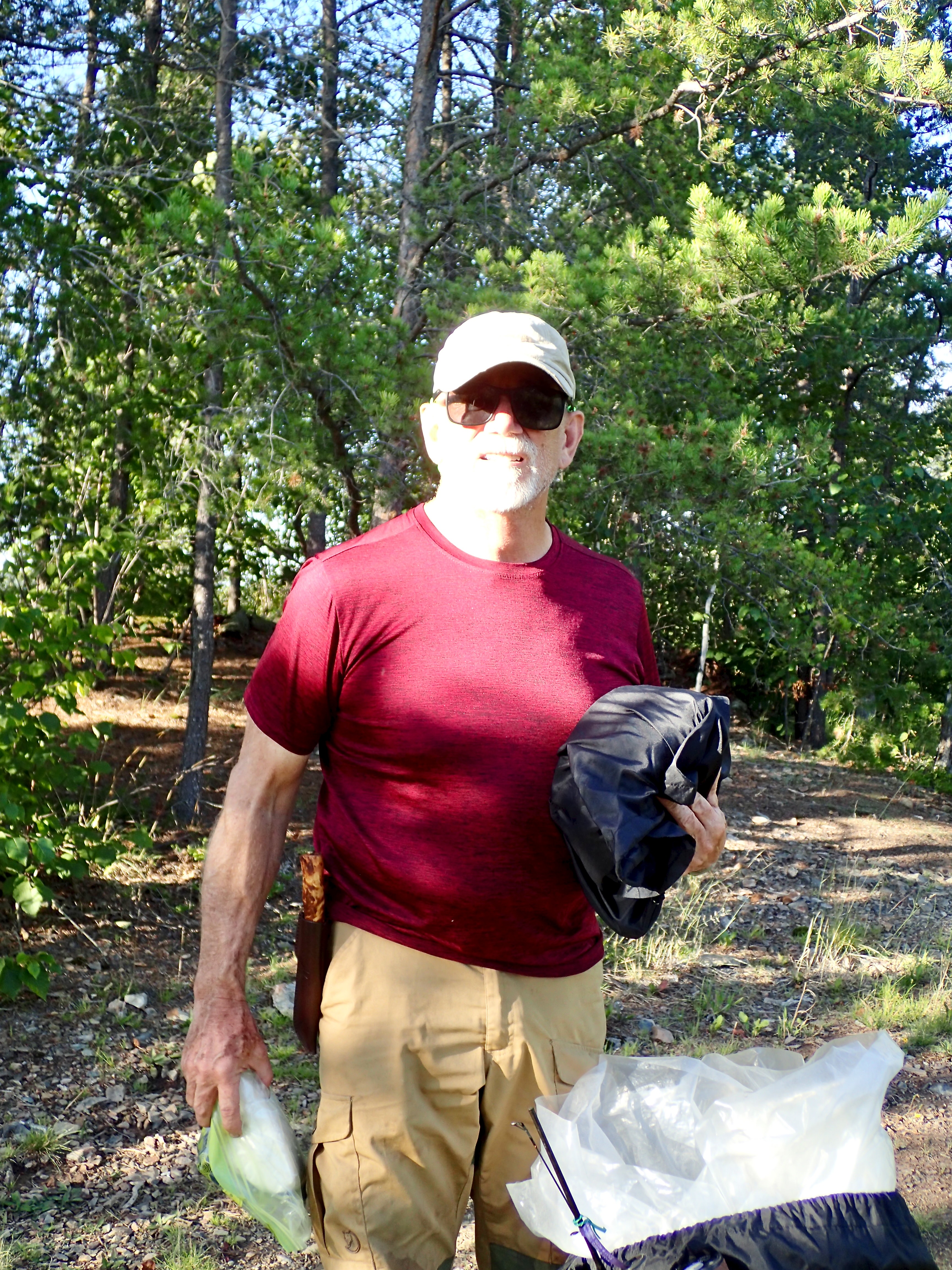 Royce in camp on Carp Lake 2025-08-09 18:26