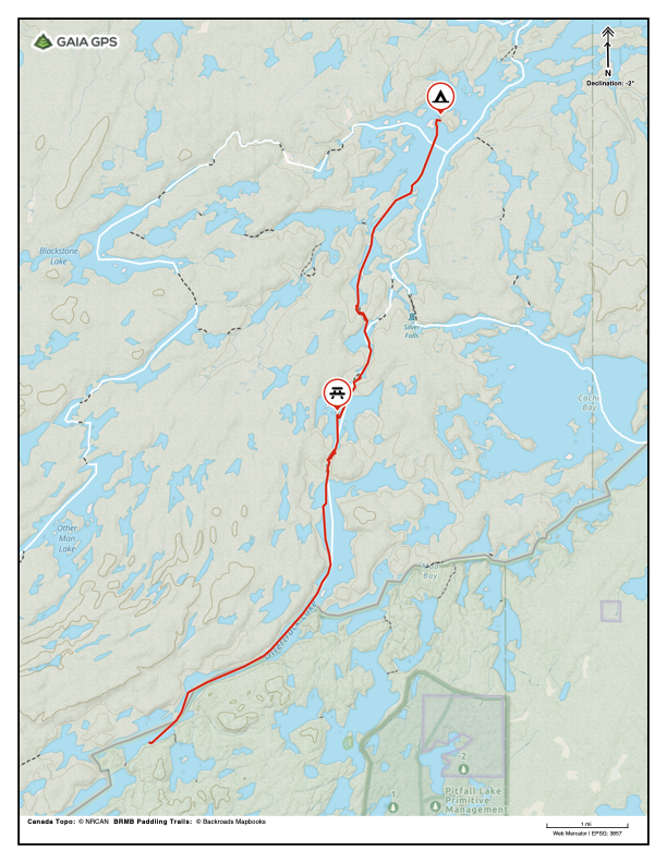 Ottertrack Lake, Jasper Lake, Lilypad Lake, Saganagons Lake. 10.8 miles
