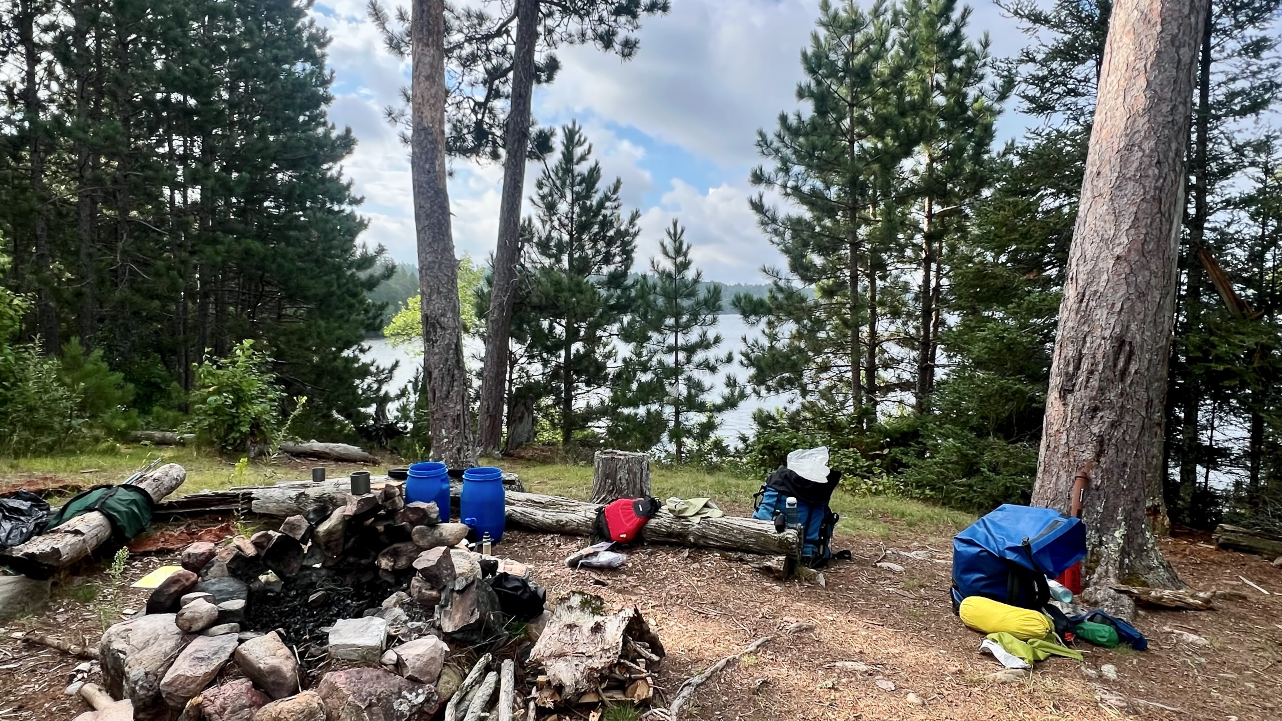 View of camp on Saganagons Lake 2025-08-12 08:41
