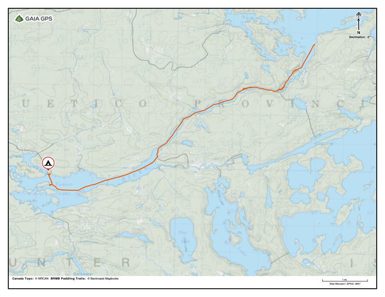 Sturgeon Lake, Maligne River. 10.4 miles