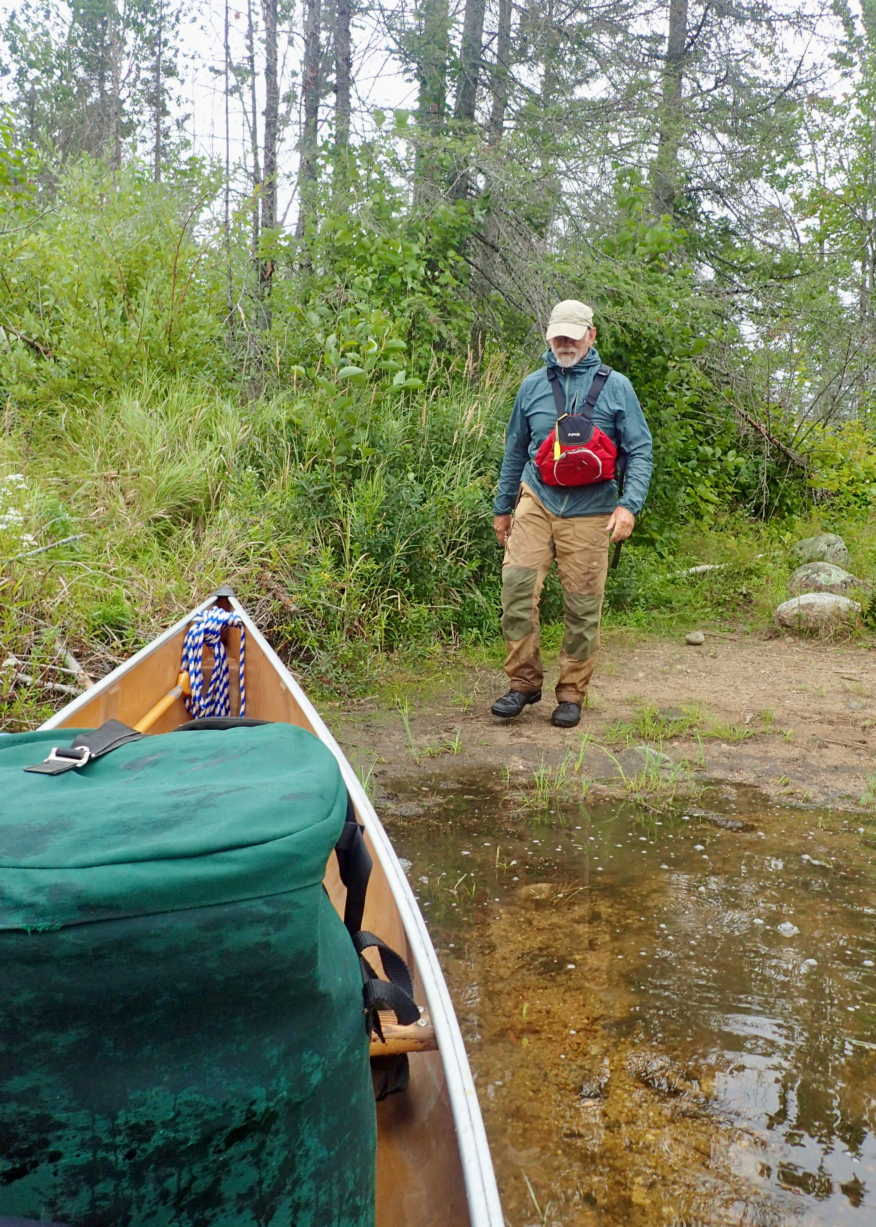Royce at portage around Tanner Rapids on Tanner Lake 2025-08-18 11:27